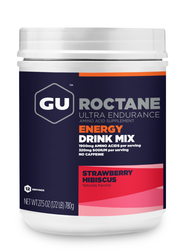 GU Roctane DrinkMix Canister 12Serv STRAW HIBISCUS